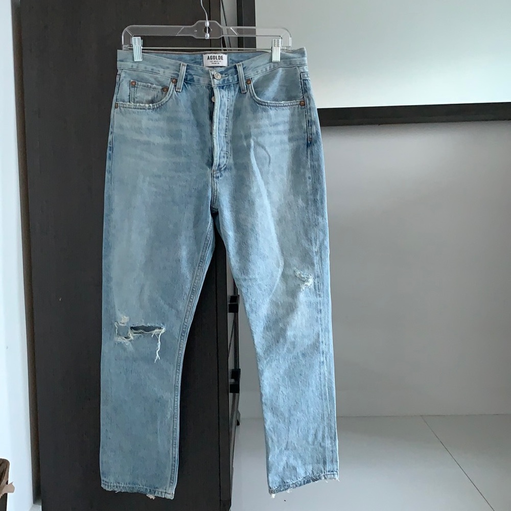 Agolde light wash Los Angeles premium style jeans
